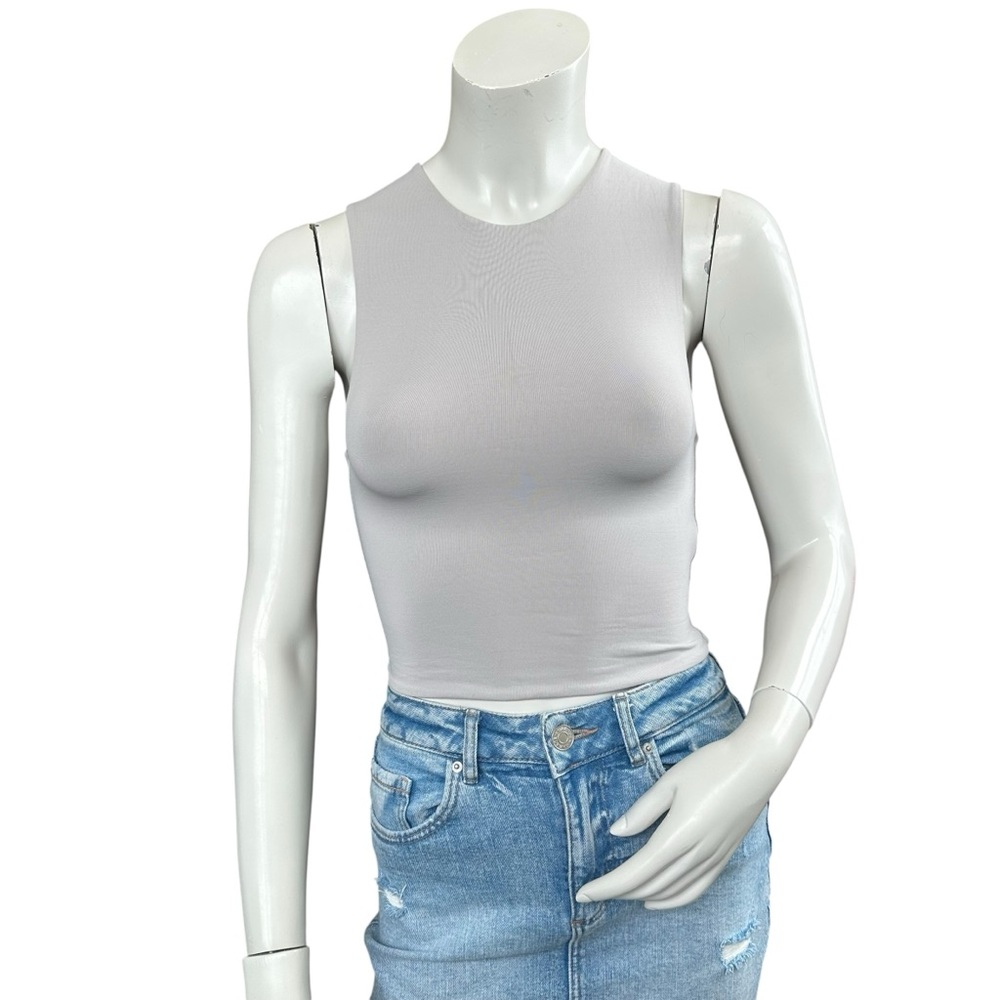 Aritzia Babaton Stone Cropped Contour Muscle Tank Top Size 2XS